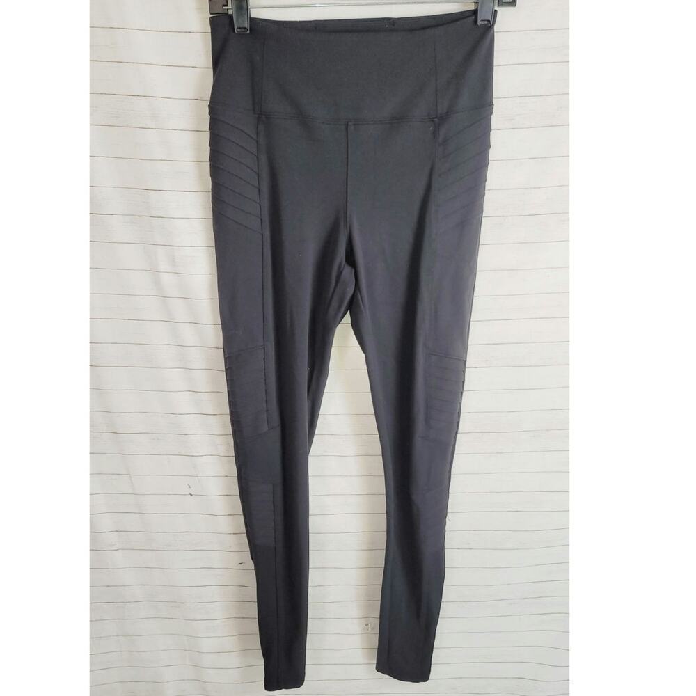 ATHLETA DELANCEY MOTO TIGHTS IN BLACK, SZ SMALL TALL